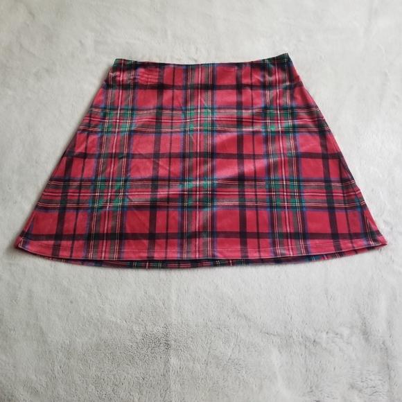 DOLLS KILL Past Lovers Plaid Skirt Size L - Picture 2 of 8